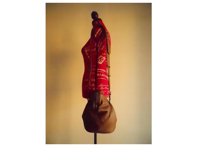 Borsa a mano in vera pelle MAX MARA Cognac - vista 15