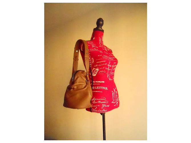 Borsa a mano in vera pelle MAX MARA Cognac - vista 18