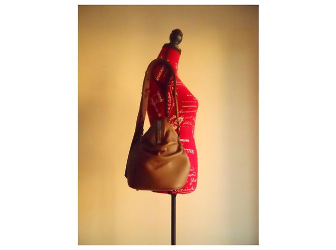 Borsa a mano in vera pelle MAX MARA Cognac - vista 20