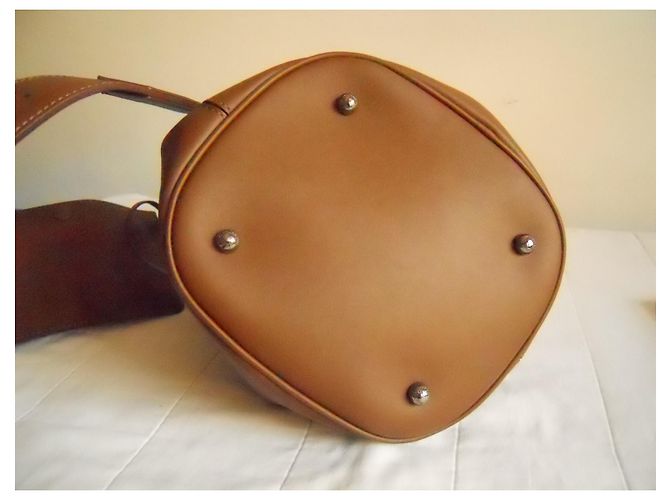 Borsa a mano in vera pelle MAX MARA Cognac - vista 3