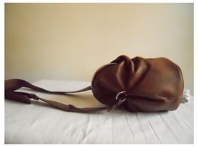 Borsa a mano in vera pelle MAX MARA Cognac - vista 4