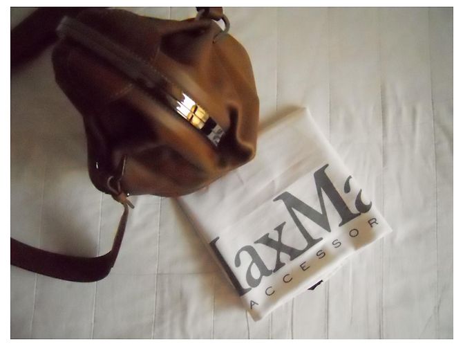 Borsa a mano in vera pelle MAX MARA Cognac - vista 9
