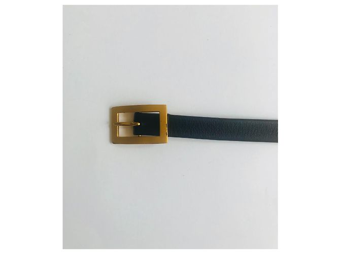 Cintura Chanel in pelle nera con charm dorati 65 cm Nero Gold hardware - vista 9