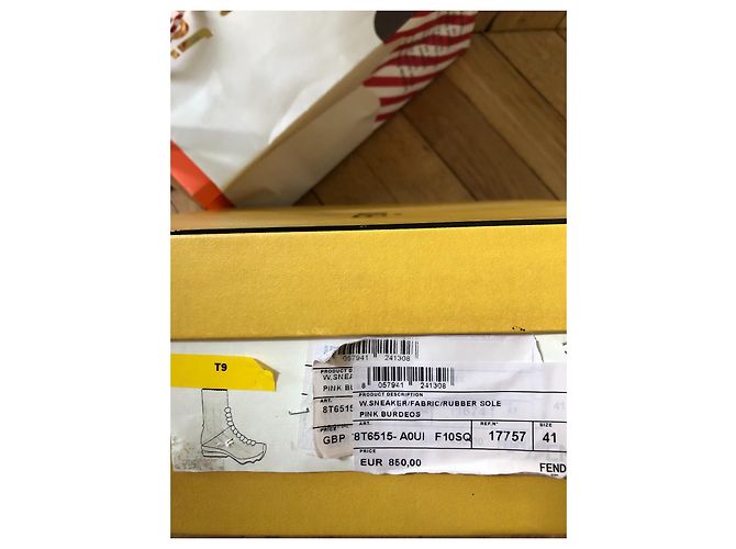 Sneakers alte Fendi Rosa Elastan - vista 5
