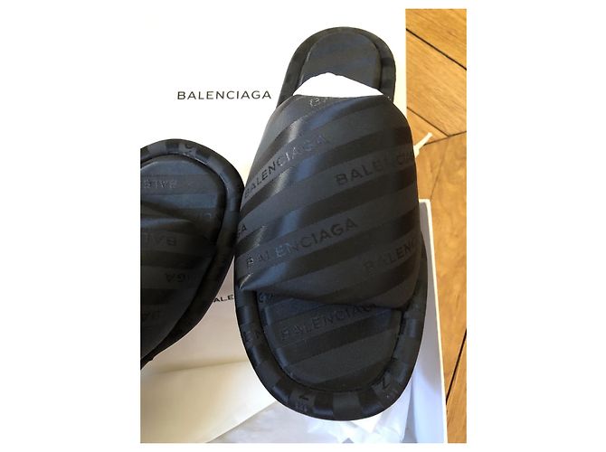 Mules Balenciaga Nere Sintetico 41 Nero - vista 2