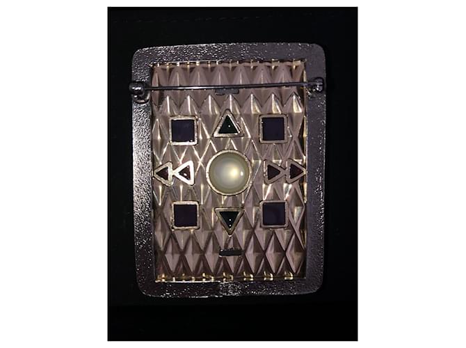 Spilla Chanel con cabochon multicolore - vista 5