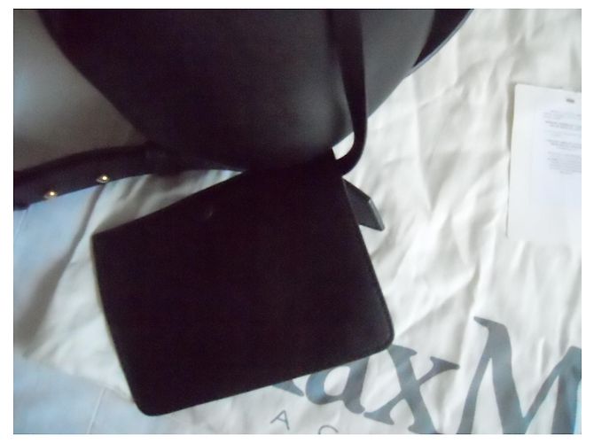 Bolso de cuero auténtico MAX MARA Negro - vista 12