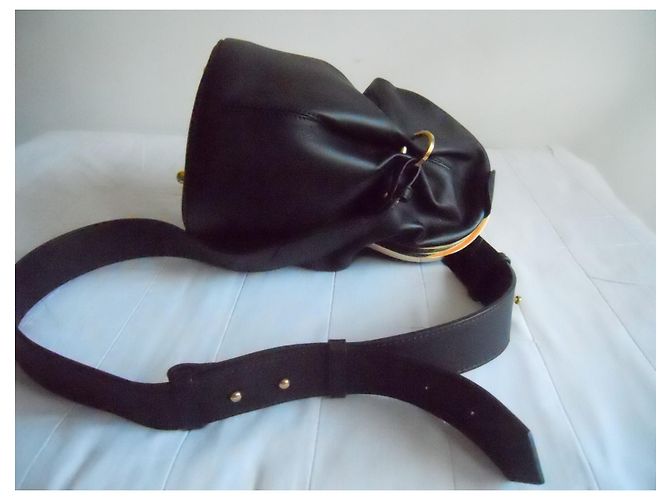Bolso de cuero auténtico MAX MARA Negro - vista 6