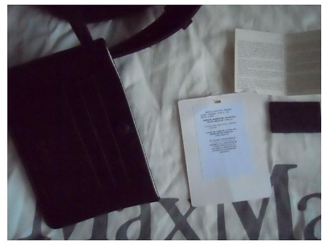 Bolso de cuero auténtico MAX MARA Negro - vista 9