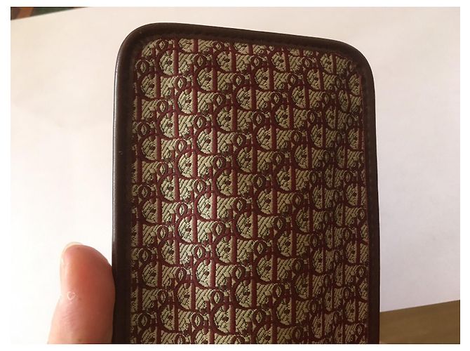 Estuche para gafas Christian Dior antiguo Burdeos - vista 5