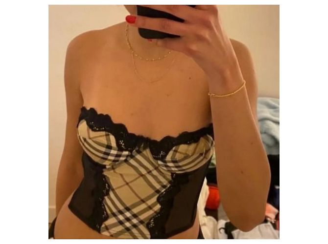 Corset Burberry de Viscose Multicor - vista 10