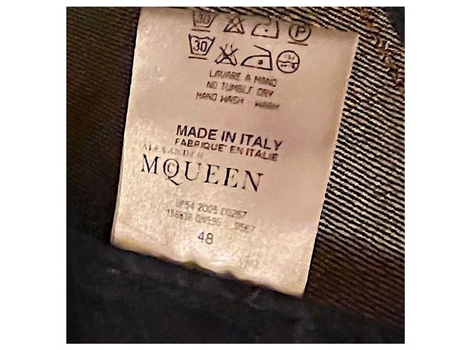 Alexander Mcqueen 05 Blazer jeans com lama da coleção Runway Collection AW - vista 11