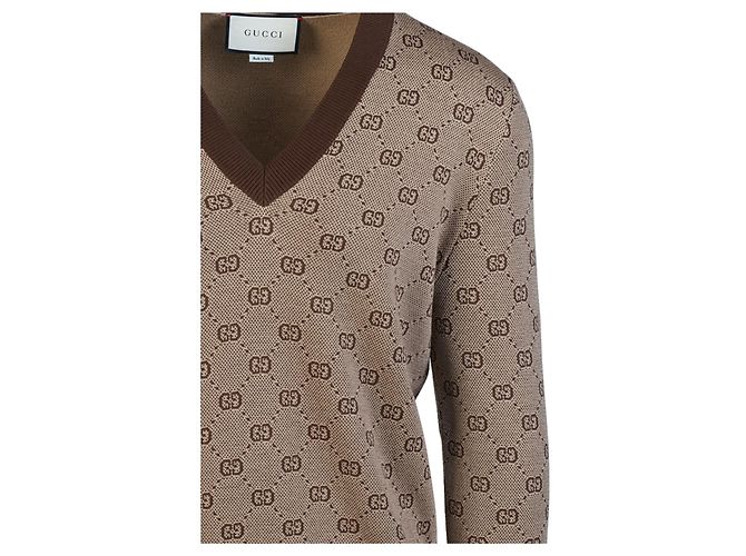 Gucci V-Ausschnitt GG Supreme Pullover - Ansicht 3