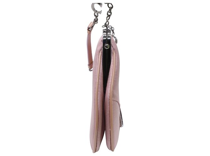 Saddle Mini borsa da sella Dior in raso rosa - vista 13