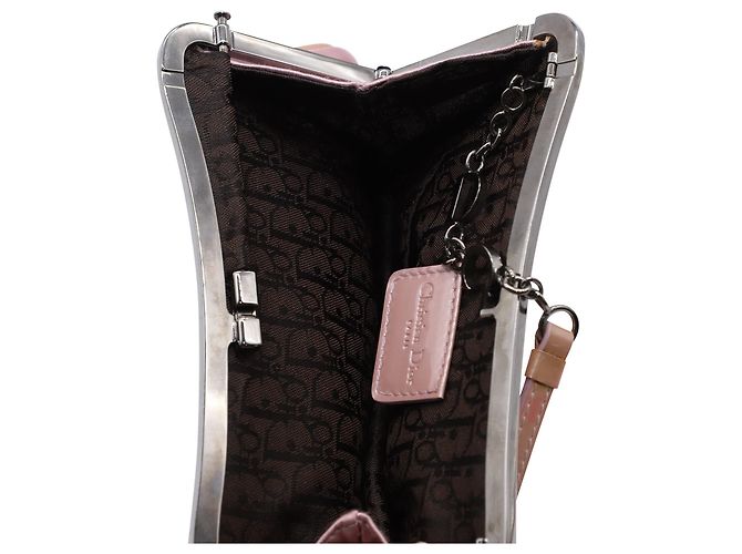 Saddle Mini borsa da sella Dior in raso rosa - vista 20