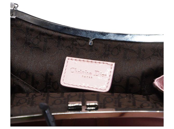 Saddle Mini borsa da sella Dior in raso rosa - vista 3