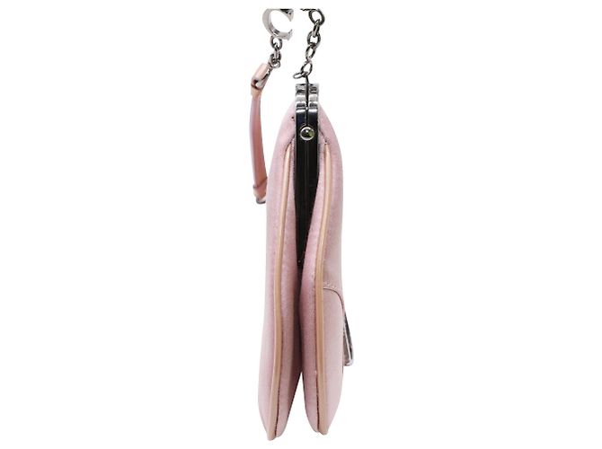 Saddle Mini borsa da sella Dior in raso rosa - vista 5