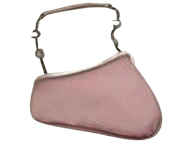 Saddle Mini borsa da sella Dior in raso rosa - vista 7