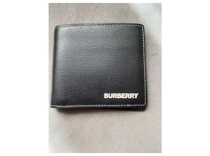 Portafoglio Burberry in pelle nera Nero - vista 3