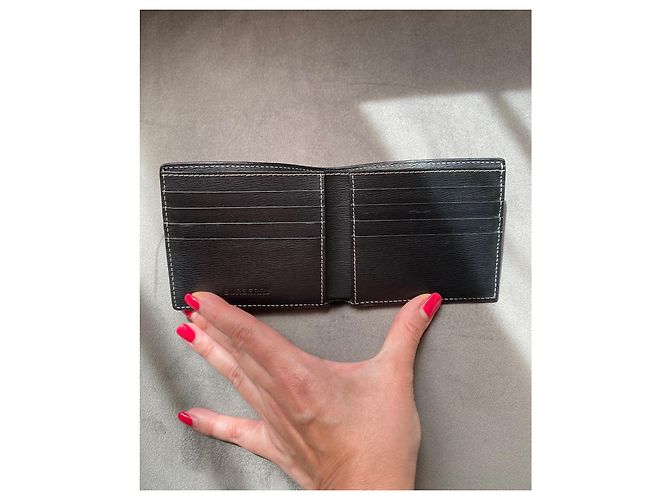Portafoglio Burberry in pelle nera Nero - vista 4