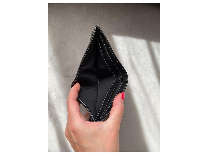 Portafoglio Burberry in pelle nera Nero - vista 6