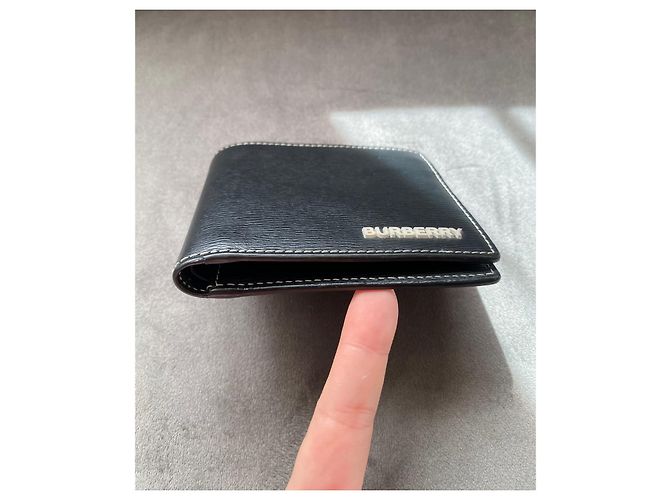 Portafoglio Burberry in pelle nera Nero - vista 9
