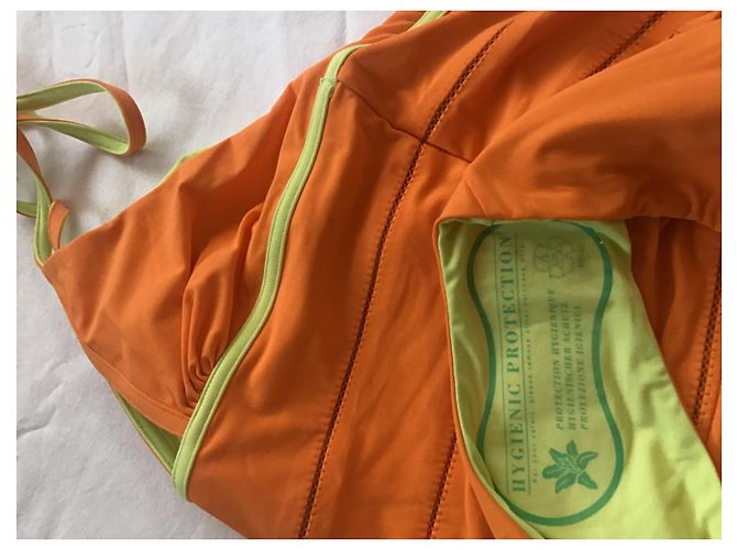 Traje de baño de una pieza naranja neón Fendi - vista 5