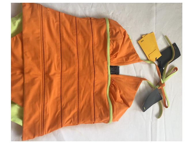Traje de baño de una pieza naranja neón Fendi - vista 6