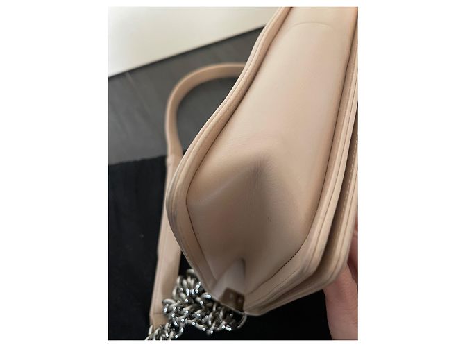 Boy Borsa Chanel in pelle beige - vista 5