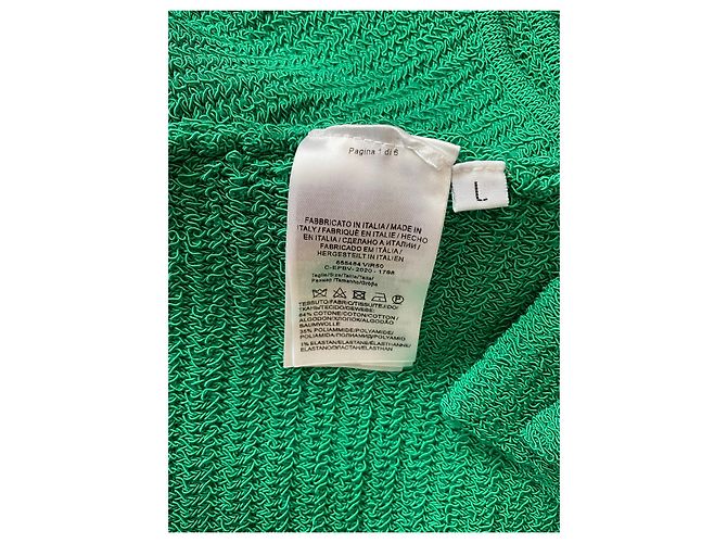 Vestido Bottega Veneta de algodón crochet verde - vista 6