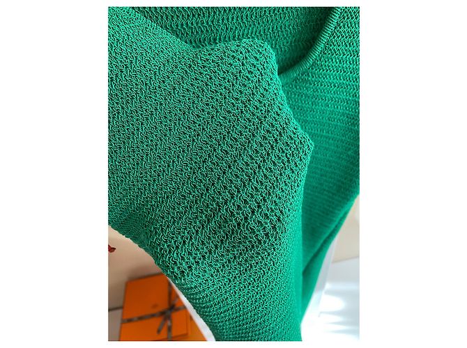 Vestido Bottega Veneta de algodón crochet verde - vista 8