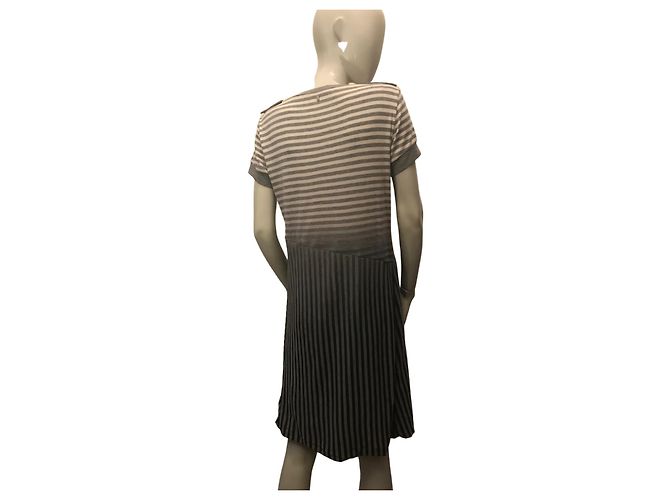 Sportmax gestreiftes Kleid Grau - Ansicht 2