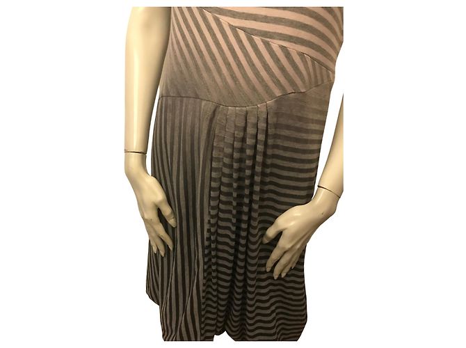 Sportmax gestreiftes Kleid Grau - Ansicht 3