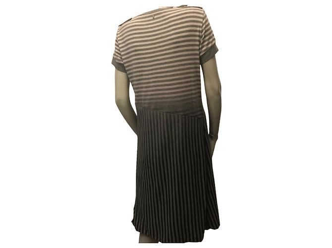 Sportmax gestreiftes Kleid Grau - Ansicht 5