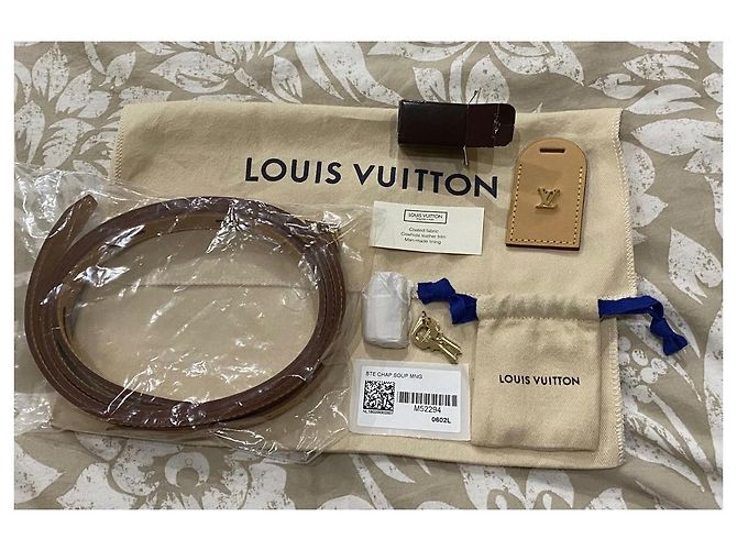 Louis Vuitton Boîte Chapeau Souple Monogram Canvas Borsa Beige - vista 5
