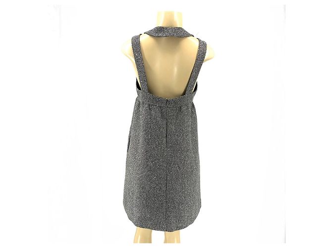 Tweedkleid von Anna Sui mit Metallic-Akzenten Silber Grau - Ansicht 4
