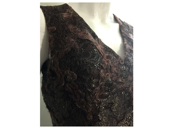 Etro Metallic-Spitzenkleid Braun Metallisch - Ansicht 5