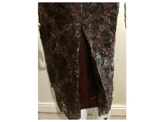 Etro Metallic-Spitzenkleid Braun Metallisch - Ansicht 6