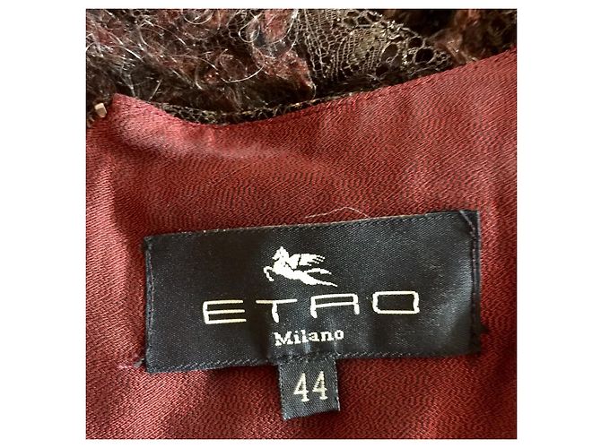 Etro Metallic-Spitzenkleid Braun Metallisch - Ansicht 7