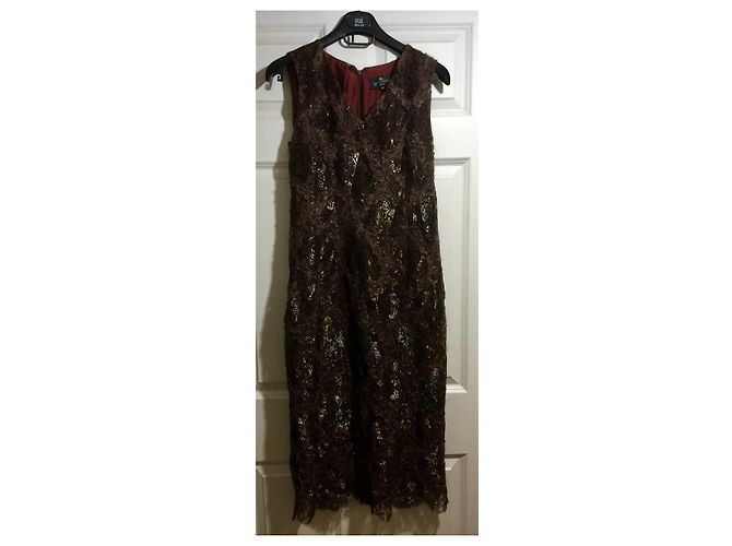 Etro Metallic-Spitzenkleid Braun Metallisch - Ansicht 8