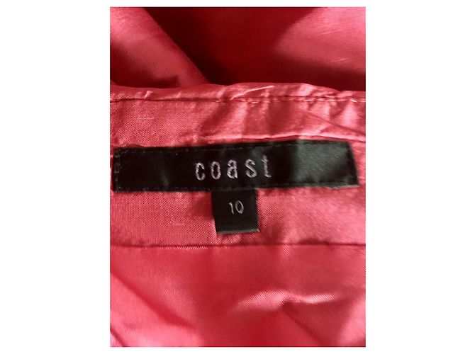 Vestido strapless de seda con estola en rosa de Coast - vista 5