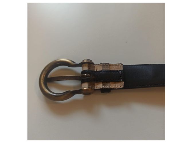 Burberry patterned leather belt light brown - view 2