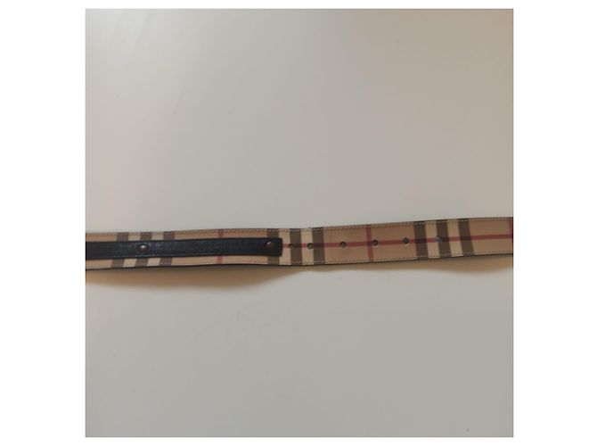 Burberry patterned leather belt light brown - view 3