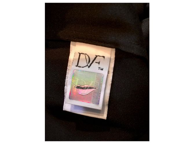 Diane Von Furstenberg DvF Ella vestido de gasa de seda con pedrería Negro - vista 11