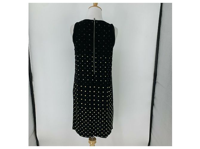 Diane Von Furstenberg DvF Ella vestido de gasa de seda con pedrería Negro - vista 2