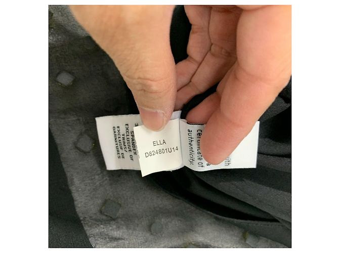 Diane Von Furstenberg DvF Ella vestido de gasa de seda con pedrería Negro - vista 5