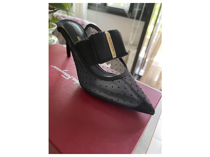 Salvatore Ferragamo Mules Zelda Ferragamo Nero - vista 2
