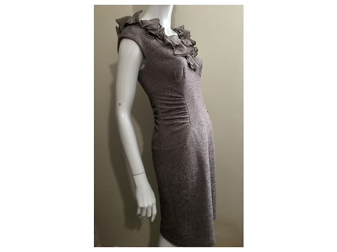 Autre Marque Vestido de cóctel gris plata de Adrianna Papell - vista 2