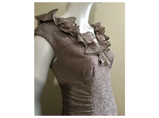 Autre Marque Vestido de cóctel gris plata de Adrianna Papell - vista 3