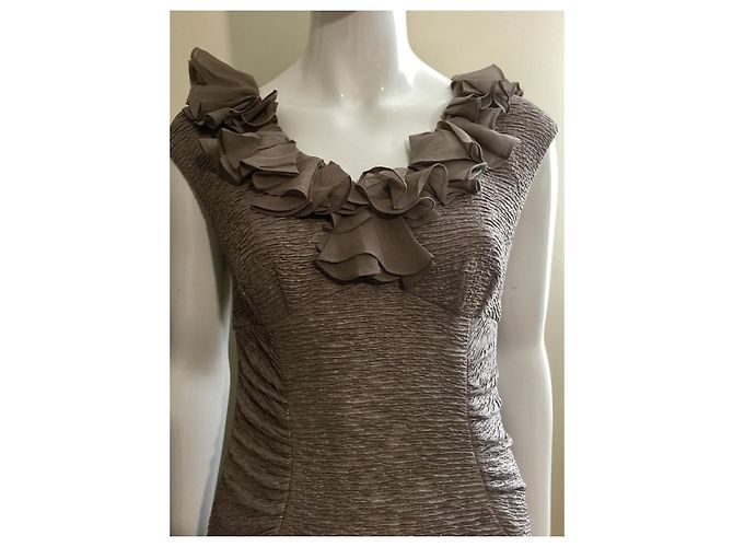 Autre Marque Vestido de cóctel gris plata de Adrianna Papell - vista 5